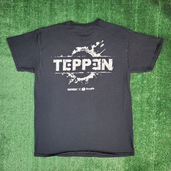 Capcom Pax Exclusive Sz Large T Shirt Gung Ho Teppen Ryu Mega Man Video Game - Picture 5 of 7